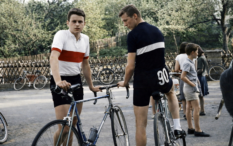 Reiner Buchheim und Werner Pagacz als junge Radrennfahrer