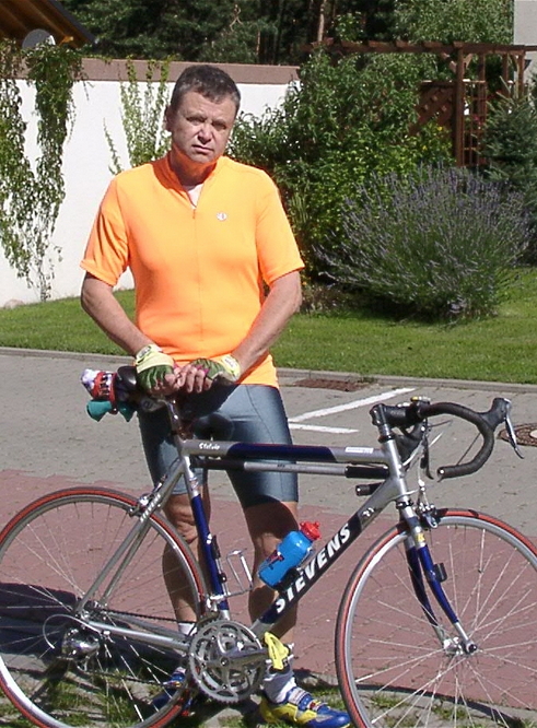 Letztes Foto als aktiver Radrennfahrer vor dem Unfall
